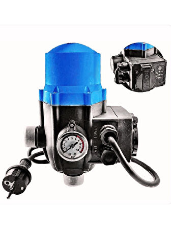 1.0 Hp Alman Tasarımı Bar Ayarlı Su Pompası Paket Hidrofor QB60 Max 9 Metre Emiş 20 Metre Yükseklik