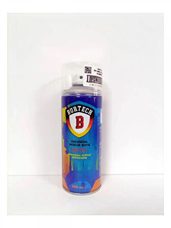 Burtech 400 ml Akrilik Alüminyum Beyaz Sprey Boya RAL -9006