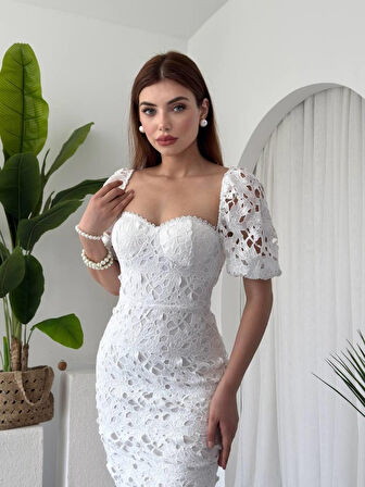GETİCARET Zarina Dantel Elbise