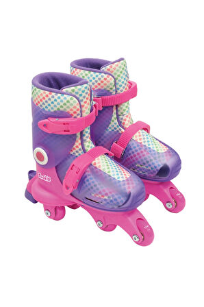 Paten Ayarlanabilir Dönüşen Tekerlekli 2 In 1 Twisty Paten - Mor 29-32