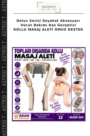 Delux Serisi Seyahat Aksesuarı Vücut Bakımı Kas Gevşetici KOLLU MASAJ ALETİ OMUZ DESTEK