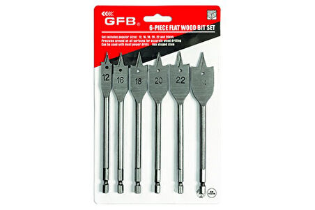 Gfb 2171 Yaprak 6 Parçalı Set 12-16-18-20-22-24 Mm Matkap Ucu