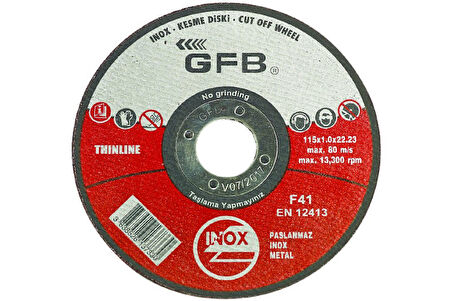 Gfb 2350 İnox 115x1x22.23 Mm Kesici Taş 50 Adet