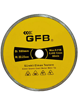 Gfb 2380 Beton-Mermer-Granit Kesici 115 Mm Sürekli Elmas Testere - 2 Adet