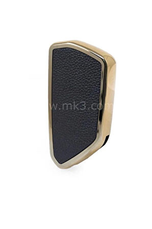 Seat Leon Fr Mk4 Ve Golf 8 Uyumlu Lüx Anahtar Koruma Kılıfı Siyah Gold