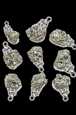 Sertifikalı Ham İşlenmemiş Gerçek Pirit Taşı Kolye