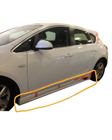  Opel Astra J HB - Sedan Uyumlu 2011 - 2015 Yan Marşpiyel Seti (Plastik) (( BOYASIZ ))