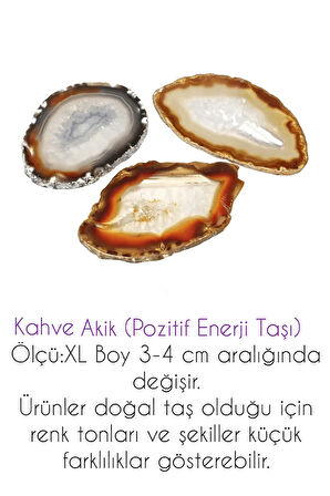 Sertifikalı Zirkon Taşlı Plaka Kahverengi Akik Taşı Kolye
