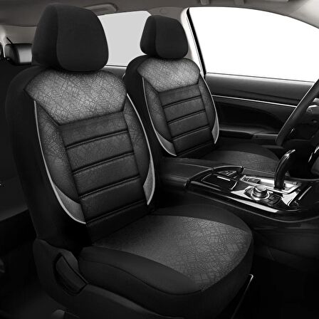 NiCe Shop Renault Megane 1 Uyumlu Koltuk Kılıfı Scorpion - Siyah