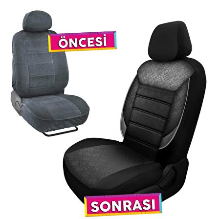 NiCe Shop Honda Civic 1991-2015 Uyumlu Koltuk Kılıfı Scorpion - Siyah