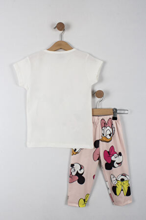 Minnie ve Daisy Duck Baskılı Kız Çocuk Taytlı Alt Üst Takım