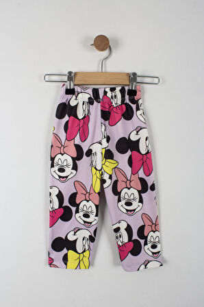 Minnie ve Daisy Duck Baskılı Kız Çocuk Taytlı Alt Üst Takım