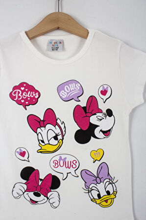 Minnie ve Daisy Duck Baskılı Kız Çocuk Taytlı Alt Üst Takım