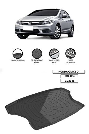 Honda Civic Sd 2012-2016 Bagaj Havuzu