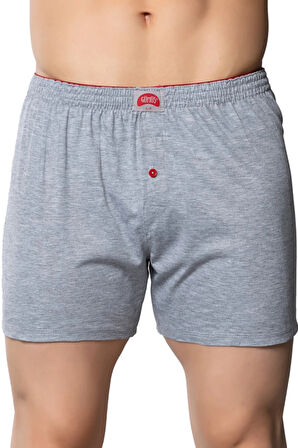 Gümüş 3'Lü Paket Havlu Bel Penye Düz Erkek Boxer