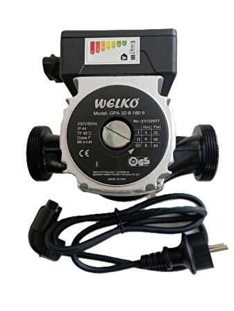 Welko Gpa 32-8-180-II frekans Konvertörlü 8 mss 5,1 m3/h Sirkülasyon Pompası 45-60.000 Kazan için