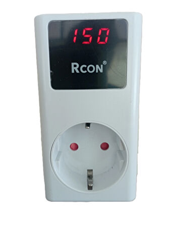 Rcon ayarlanabilir voltaj akım koruma prizi ev tipi tek faz led ekranlı çocuk yıldırım koruma