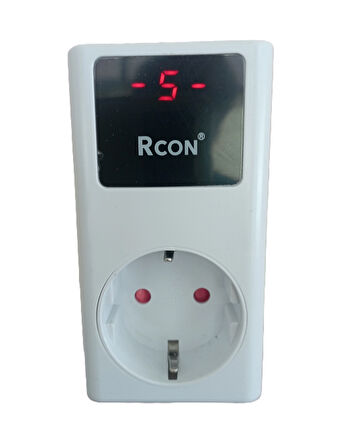 Rcon ayarlanabilir voltaj akım koruma prizi ev tipi tek faz led ekranlı çocuk yıldırım koruma