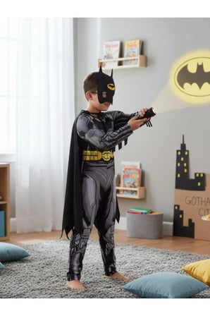 Süper Kahraman Kostüm - Batman Çocuk Kostüm Kaslı