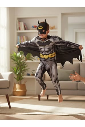 Süper Kahraman Kostüm - Batman Çocuk Kostüm Kaslı