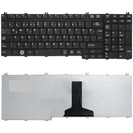 Toshiba Qosmio F60-125, F60-12J Uyumlu Klavye Tuş Takımı Tuş Seti Siyah Q TR