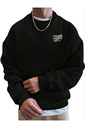 3 Iplik Beyaz Kışlık Charlie Luciano Kalın Sweatshirt