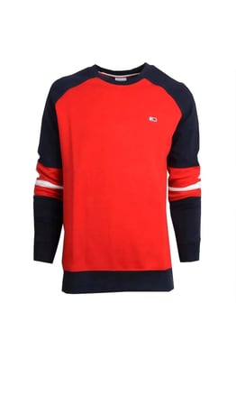 Tommy Hilfiger Erkek Sıfır Yaka Pike Kumaş Sweatshirt 