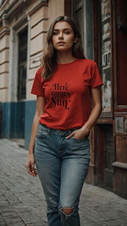 Kadın Baskılı T-Shirt Kadın Tişört