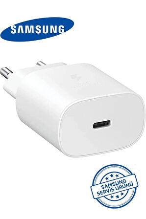 SAMSUNG GALAXY SM-X110 Tab A9 (Wi-Fi) EP-TA800 BEYAZ 25W Type-C Fast Şarj Adaptörü