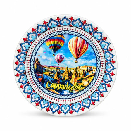 Özel Üretim Nostaljik Süs Kültürel Obje Kapadokya Temalı Seramik Magnet