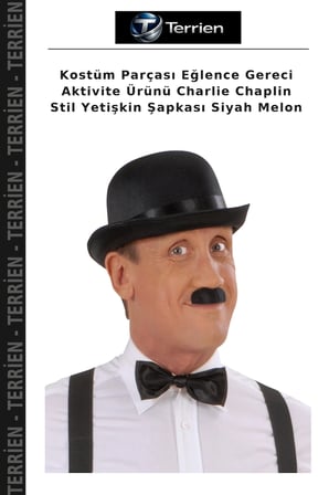 Kostüm Parçası Eğlence Gereci Aktivite Ürünü Charlie Chaplin Stil Yetişkin Şapkası Siyah Melon