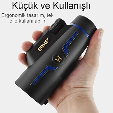 10x42 HD Monoküler BAK4 Prizma, FMC Kaplama, 20mm Mercek, IPX6, Telefon Adaptörlü