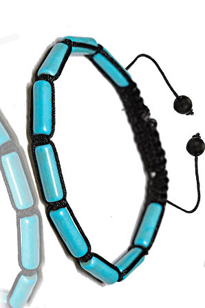 Sertifikalı Silindir Boyasız Orijinal Turkuaz Taşı Bileklik