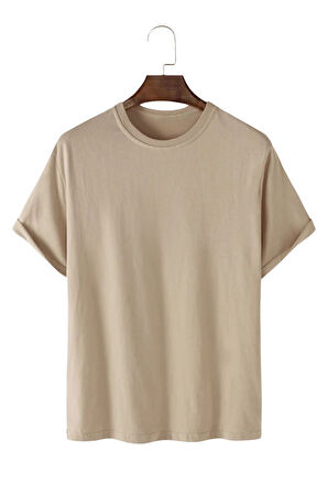 Ghassy Co. Unisex Normal Kesim Pamuklu Yumuşak Dokulu Bisiklet Yaka Basic Tişört