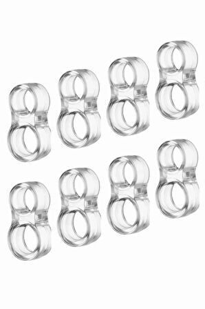 Plastik 8’li Kapı Kolu Pencere Stoperi, Kapı Arkası Duvar Koruyucu Tampon Silikon Durdurucu