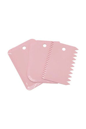 Plastik Hamur Pasta Kesici Kazıyıcı Şekillendirici Yoğurucu Aparat 3’lü