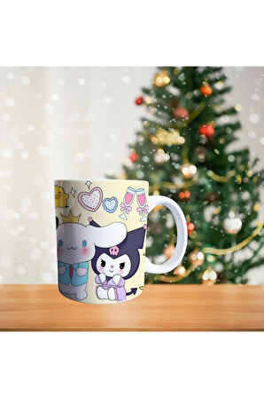 Kuromi ve Hello Kitty Porselen Kupa