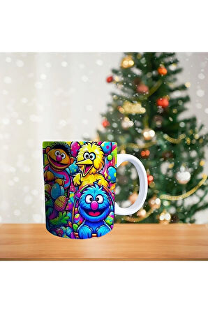 Susam sokağı kurabiye canavarı Porselen Kupa