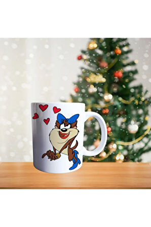 Tazmanya canavarı ve Sevgilisi Porselen Kupa