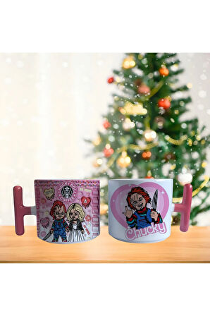 Chucky ve Sevgilisi Porselen Fincan / Kupa -mug