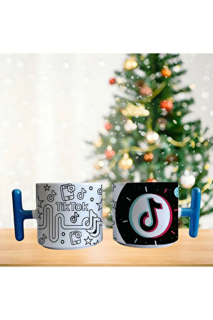 Tiktok amblemli Porselen Fincan / Kupa -mug