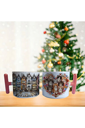 Kediler ve sokaklar Porselen Fincan / Kupa -mug
