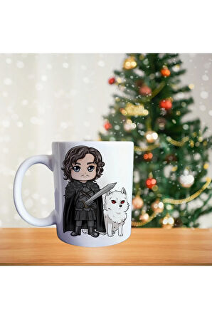John Snow game of thrones porselen kupa