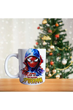 Spiderman örümcek adam porselen kupa