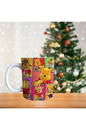Winnie The Pooh Ve Bal Kavonozu Porselen Kupa