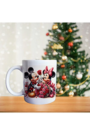 Mickey Ve Minnie Mouse Happy Birthday Porselen Kupa