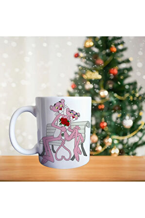 Pembe panter Porselen Kupa