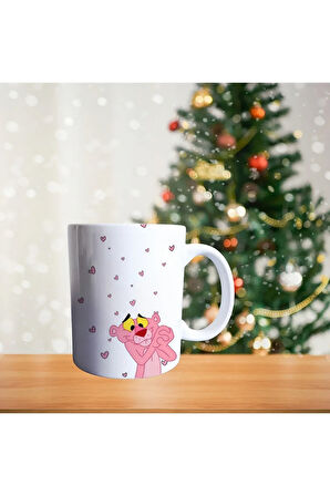 Pembe panter Porselen Kupa