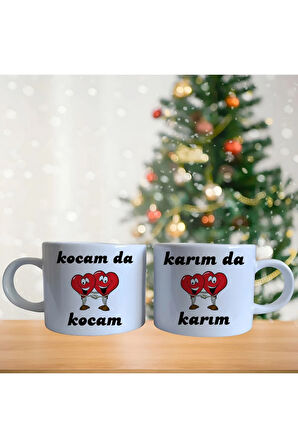 Çiftlere özel kocam da kocam Porselen Fincan Takımı