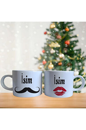 Taş Devri isim yazılabilir Porselen Fincan Takımı